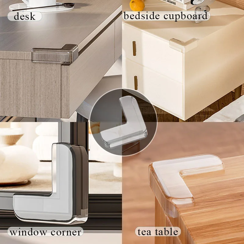Safe Furniture Table Protective Corners Baby Proofing Medical Grade PVC Clear Plastic Corner Protector Easy To Use Corner Guards