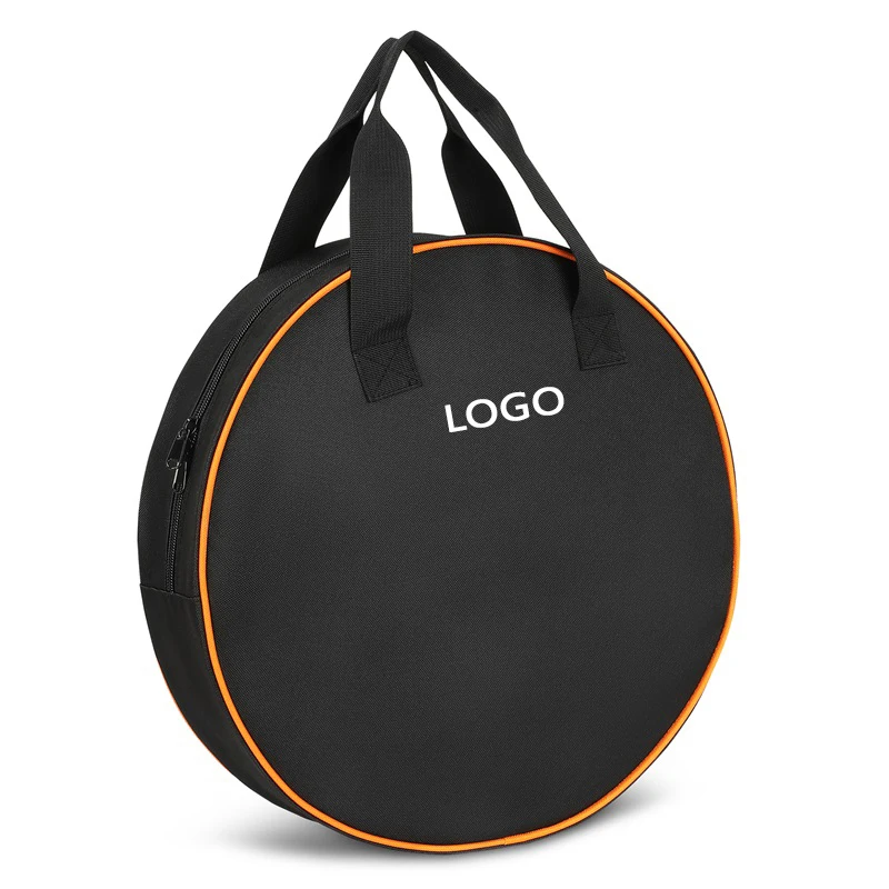 Customized Oxford Jumper Cable Bags Round Electric Vehicles EV Charging Cable Organizer Portable Electric Wire Cable Storage Bag