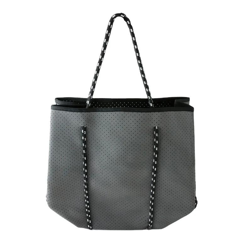 High quality hot sell perforated neoprene  large tote bag handbags for women