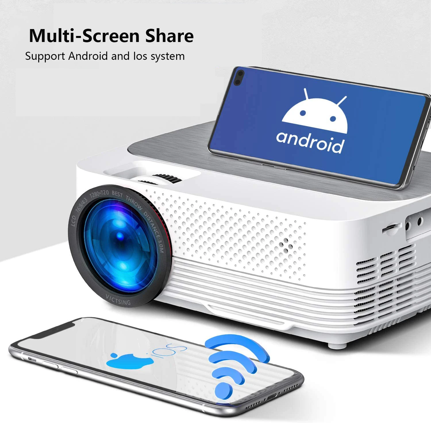 [Factory Cheap Price Mini LED HD Projector] Native HD 1080P LCD Video Cinema Home Theater Portable Projector