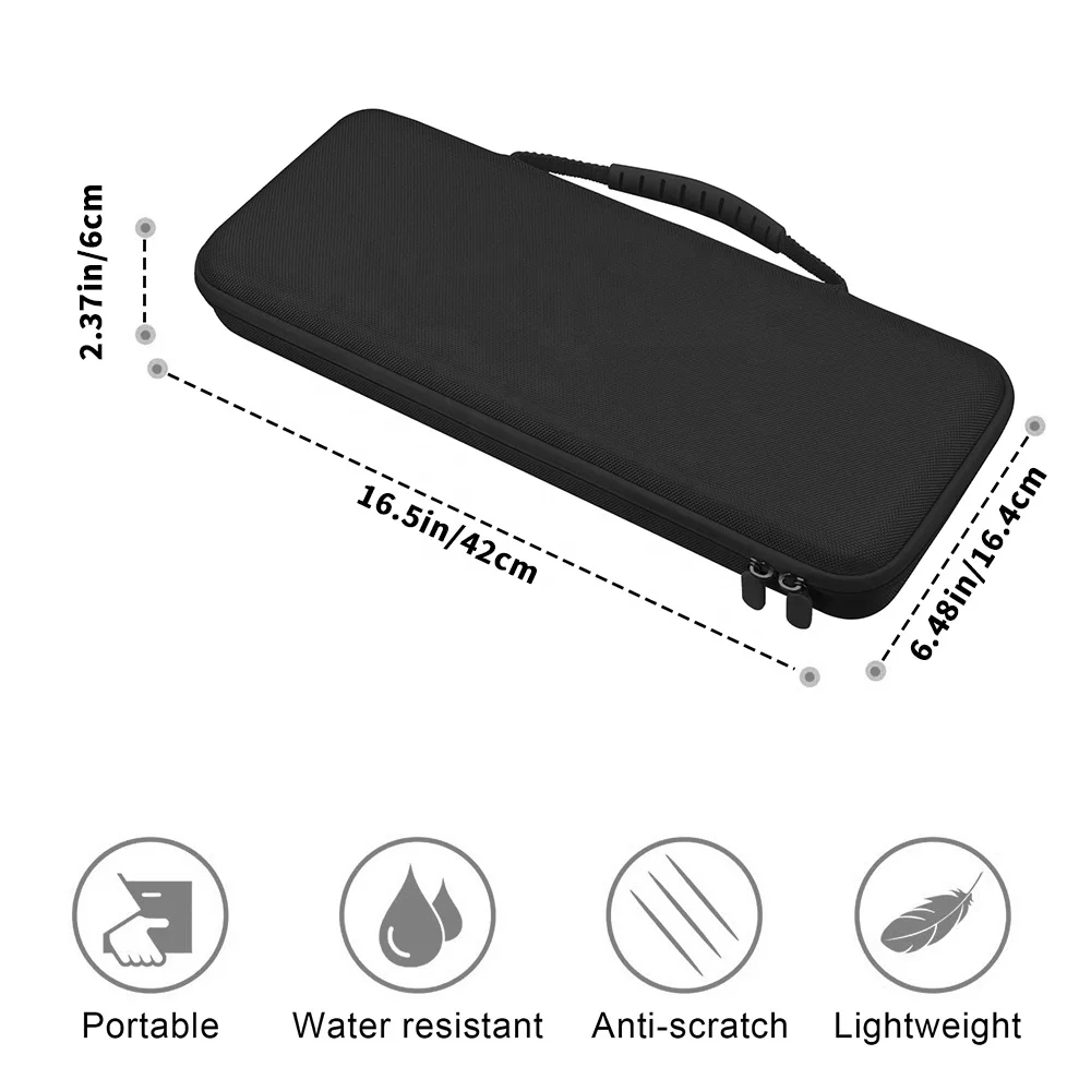 OEM Factory Custom Portable EVA waterproof shockproof Mechanical Keyboard Carrying Cases with zipper eva pouch
