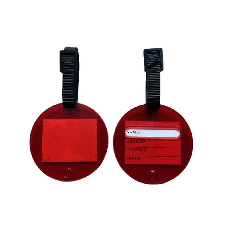 Wholesale Round Shape Airplane Luggage Tag Hanging Travel Accessories Name Tags for Suitcase