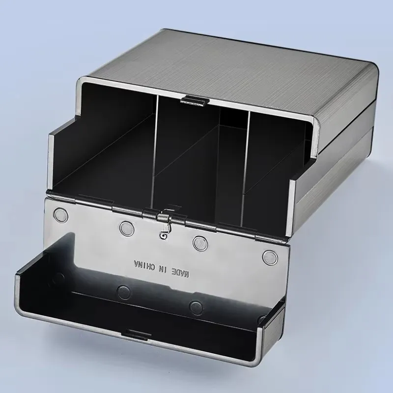 RTS Factory Large Capacity Cigarette Case Automatic Flip Cover Hold 40pcs Cigarettes Anti Pressure Portable Pocket Storage Box