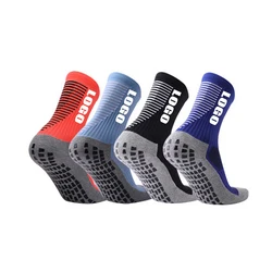 FREE DESIGN & MOCKUP High quality sports sox colorful non anti slip soccer athletic mens custom logo youth football grip socks