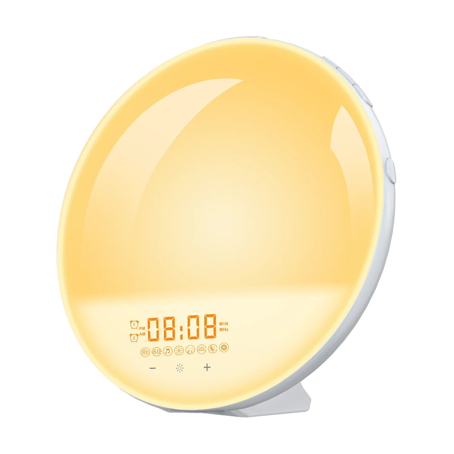 Multifunction Wake Up Light Alarm Clock Led Colorful Color Changing Atmosphere Bedside Table Lamp Radio Creative Alarm Clock