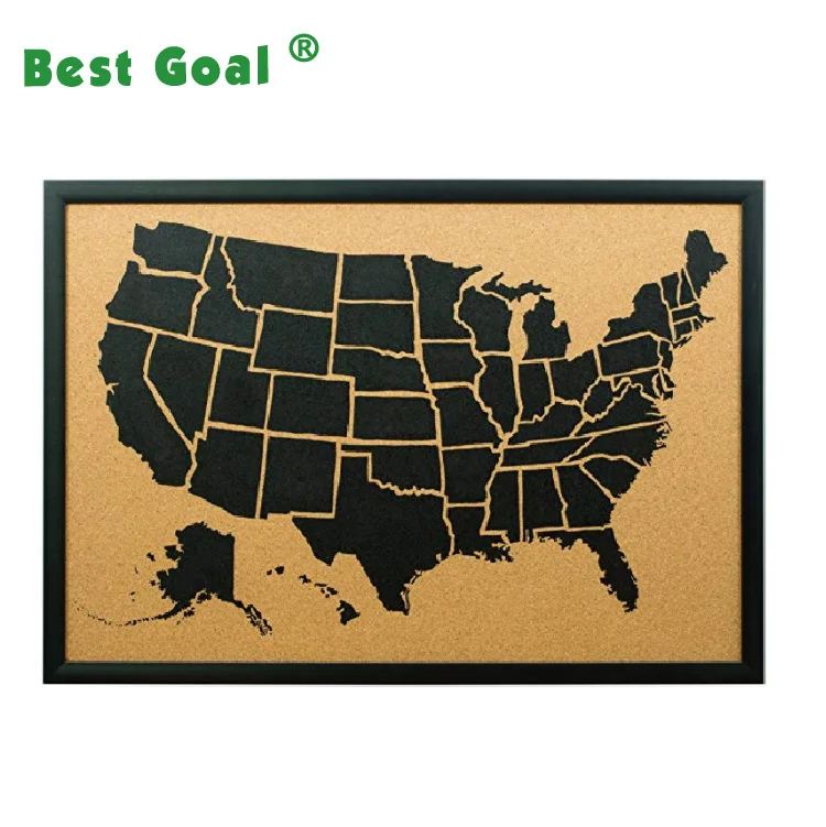 Иллюстрационная пробковая доска для путешествий в США