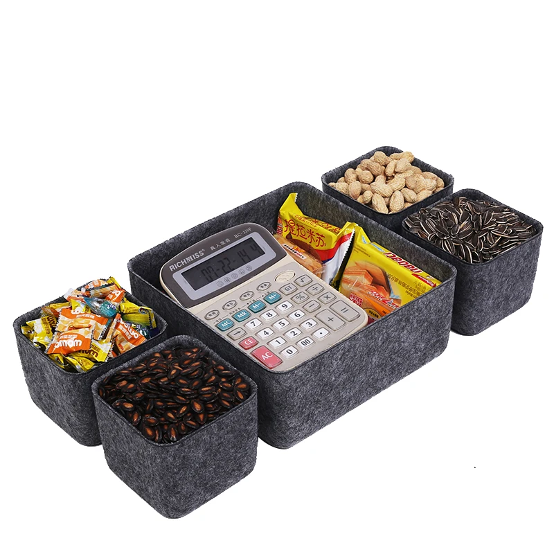 Felt Storage Box Integrated Drawer Sorting Storage Box Sorting Layer Office Sundries Storage Box