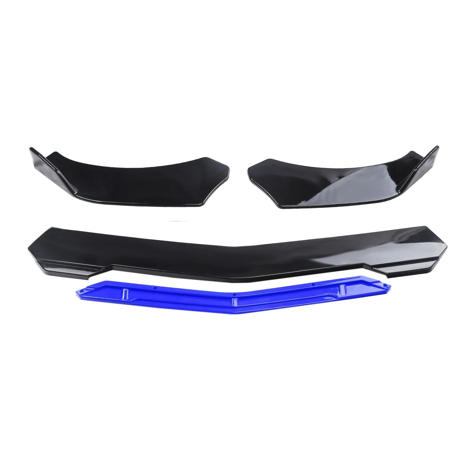 Universal Latest Style ABS Carbon Fiber Car Front Bumper Lip Protector Body Splitter Spoiler Trim Gloss Black
