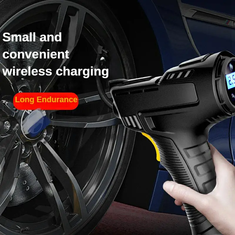 Car Portable Cordless Electric Air Pump Multifunctional Car Tire Inflator Auto Stop Air Pump Car Air Compressor