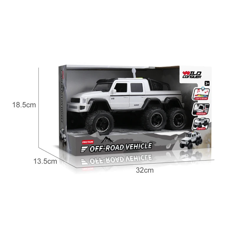 1:16 Off-Road Vehicle with  6 Wheel Drive Inertial Off-Road Vehicle best off road vehicles with light and music