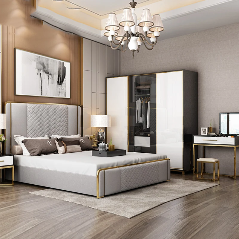 Китайский Фошань Шунде boxspring хранения двуспальная кровать дизайн мебели
