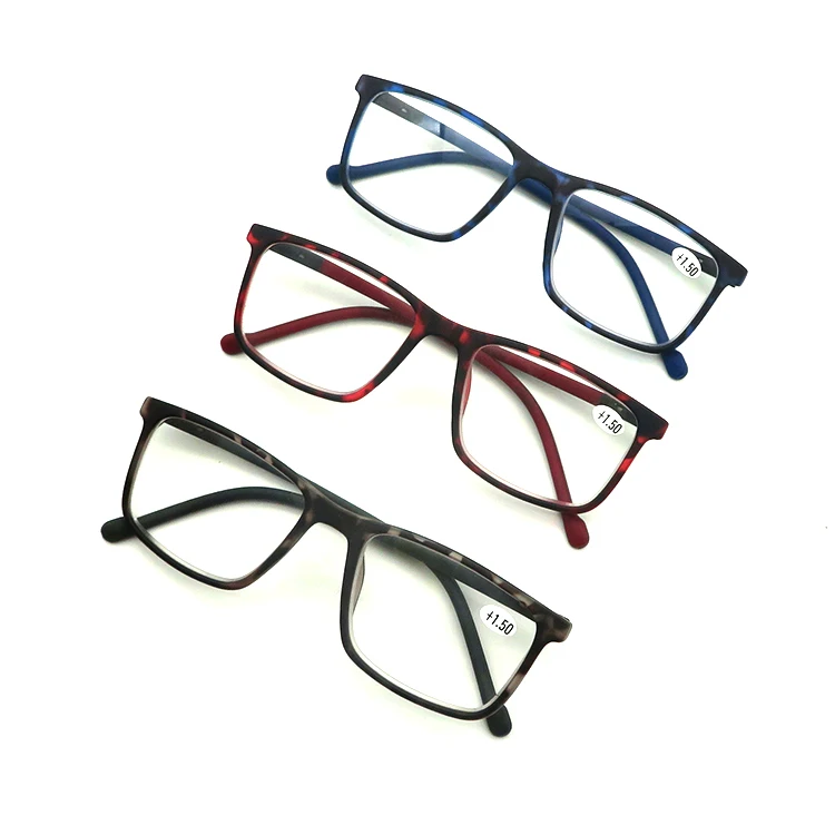 
Square Frame Branded Customized Optical Frames Eyewear Rubber Temple Reading Glasses 