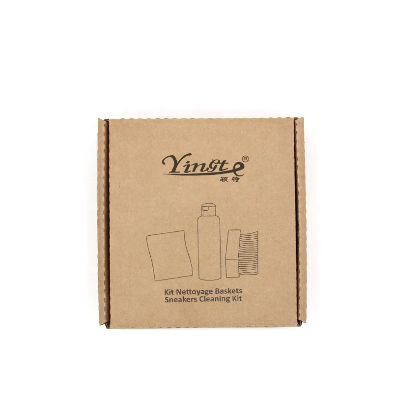 Wholesale LOW MOQ Natural Formula Sneaker Shoe Cleaning Set Shoe Cleaning Kit wooden shoes brush