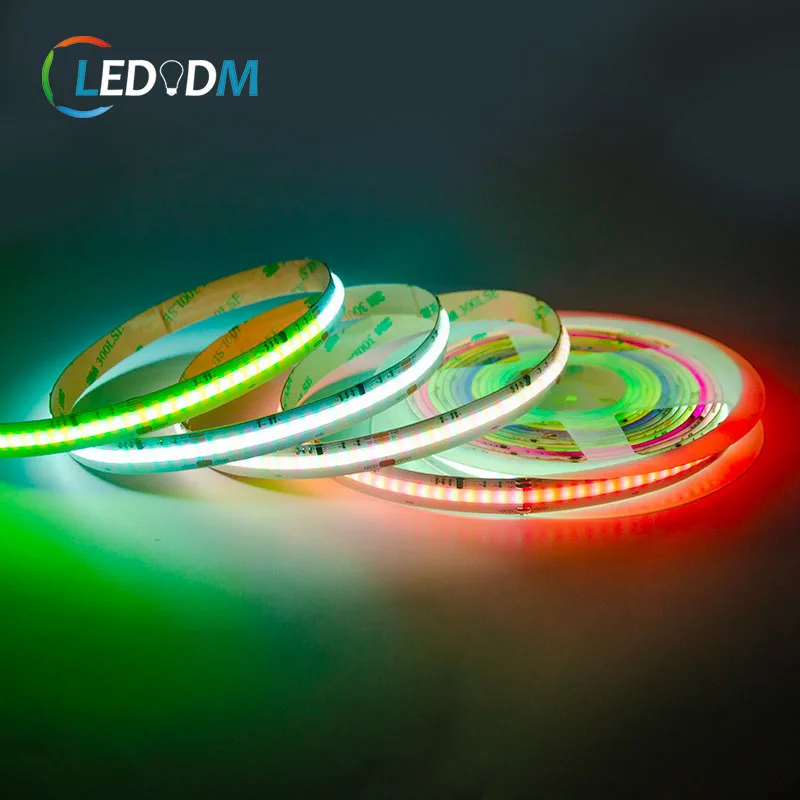 3 years warranty cob RGB address led strip ws2811 ws2812 sm16703 IC 5v 12v 24v pixel cob 480chips 630chips program cob strip