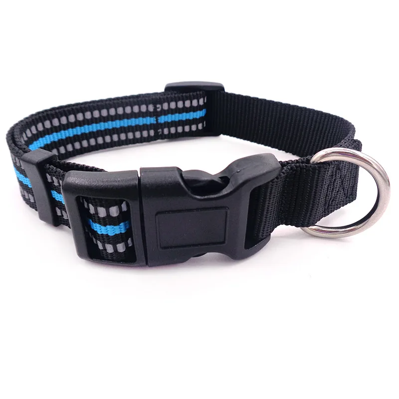 Manufacturer Custom Soft Adjustable Nylon Reflective Dog Collar
