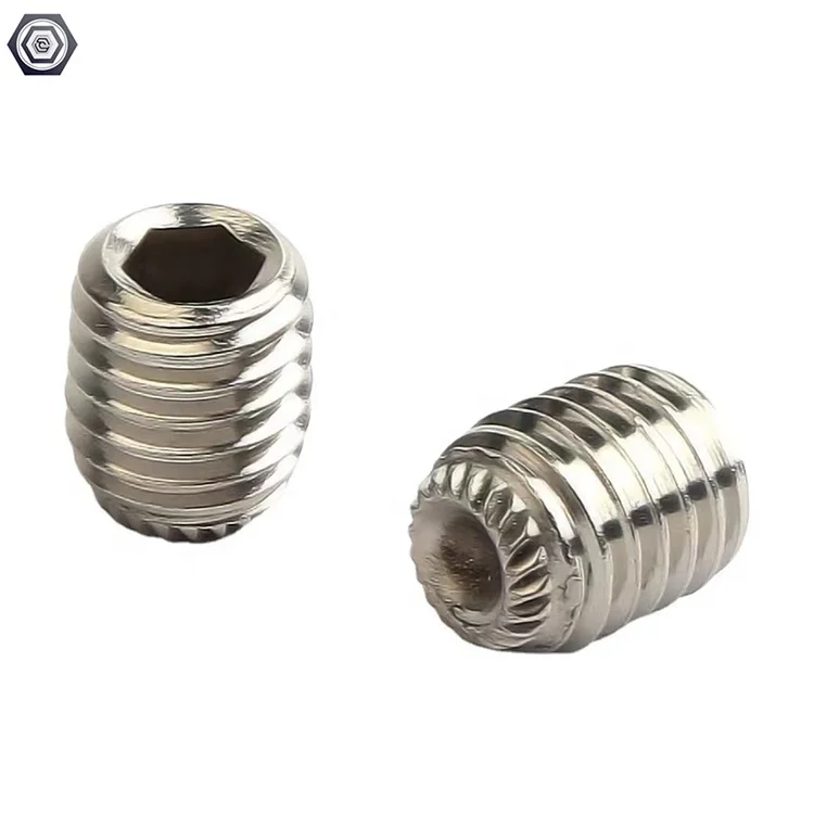 Allen Knurled set screw  DIN916K A2-70 and steel Allen Head Cup Point Socket Set Screw