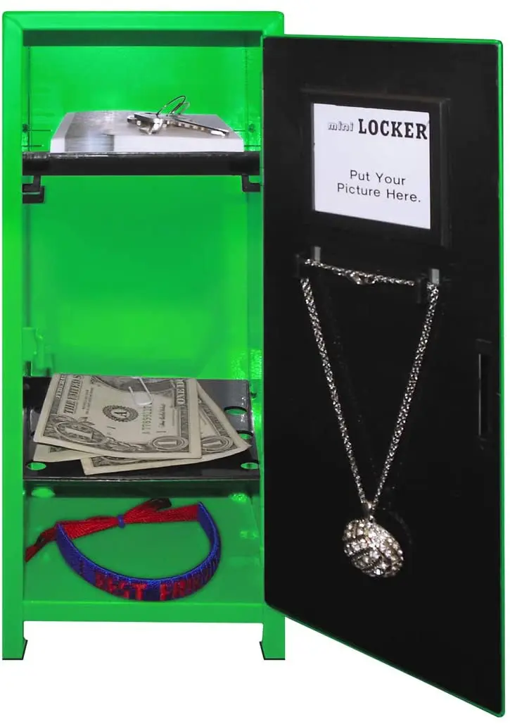 casillero de juguete Single Lockable Creative Metal Toy Small Mini Locker for Kids