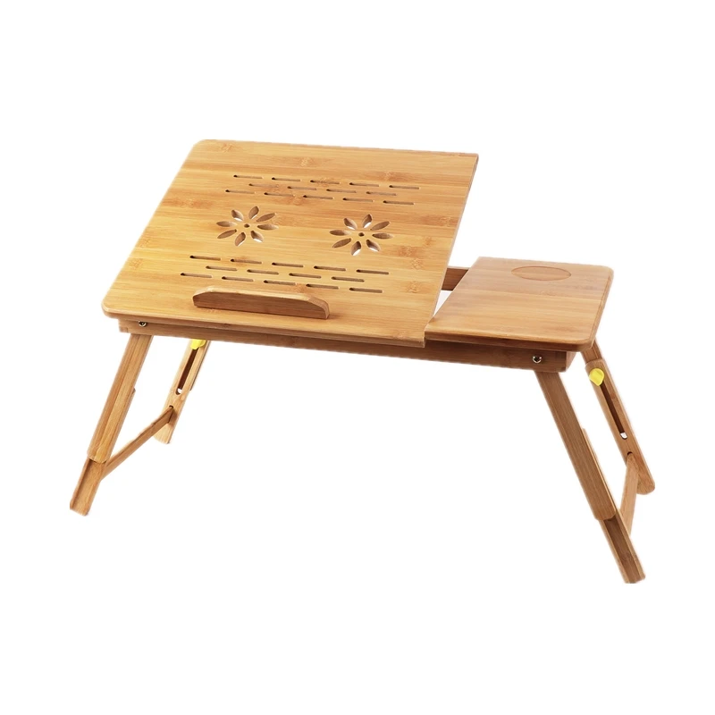 
Factory direct sale simple design multifunctional portable folding bamboo wooden laptop bed table 
