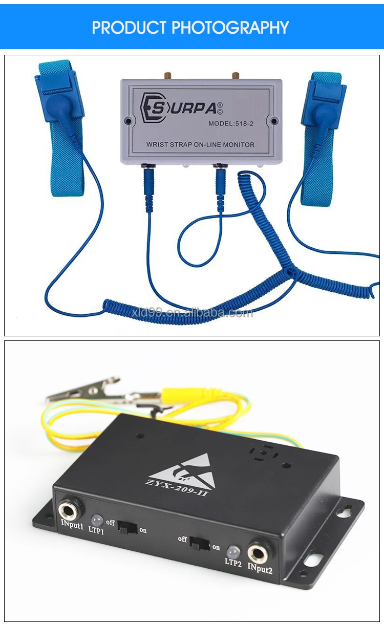 Surpa 518-2 Antistatic Esd Surface Resistance Tester Wrist Strap Online Monitor