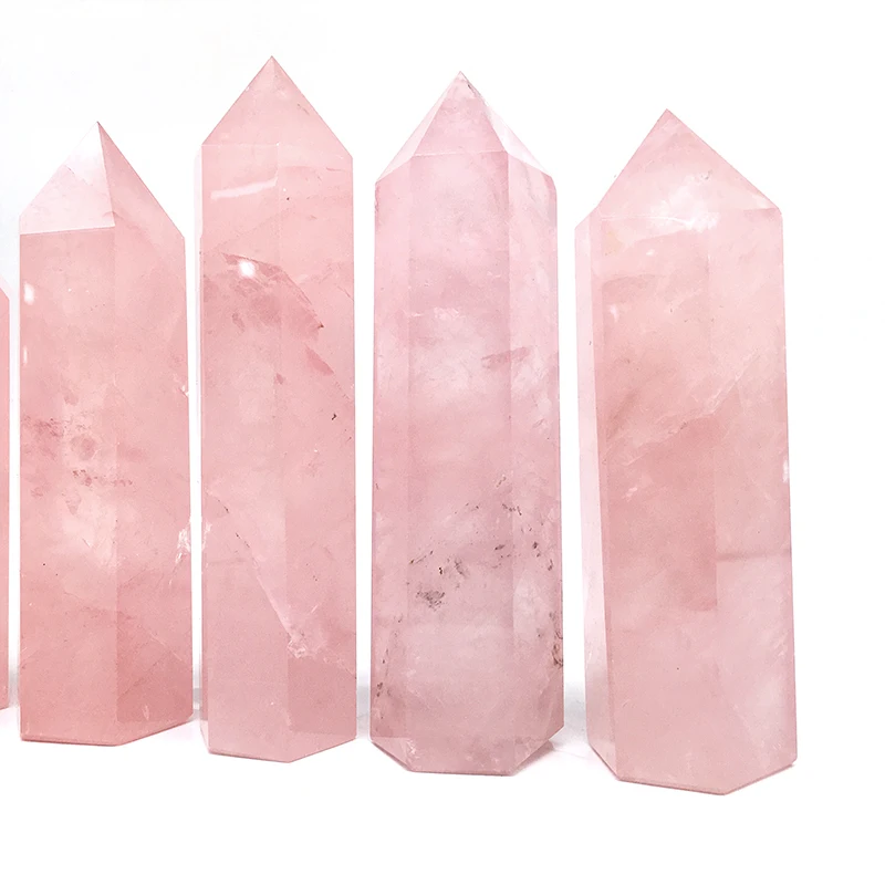 crystal point High Quality Rose quartz Tower  point crystal crafts  wands Tower  For home Decoration