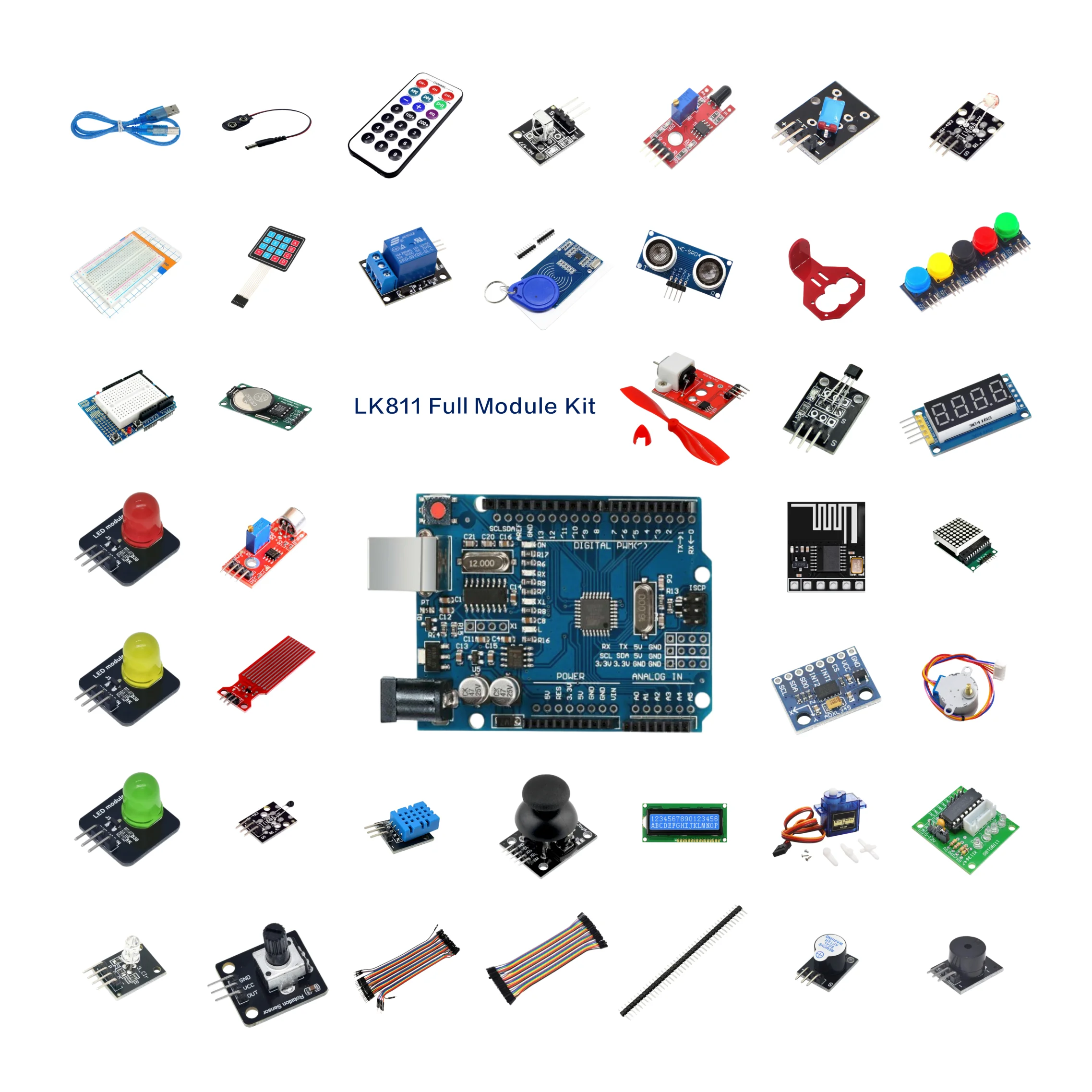 ePartHub Full module Starter Kit Compatible With Arduino IDE Bluetooth/LCD 1602 Display/Ultrasonic Range Finder/ADXL345/RFID 522