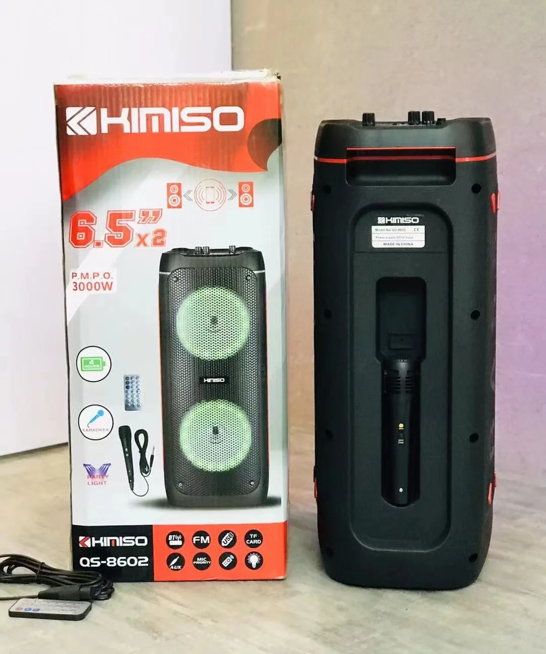 QS-8602 Double 6.5inch New Trending Product Sound System Party Wireless Speaker with Karaoke System