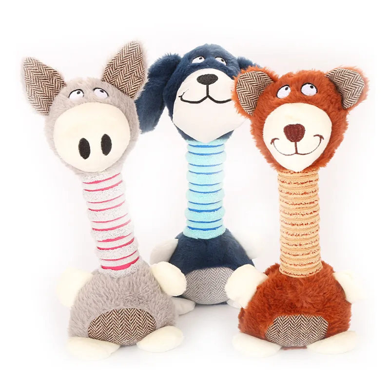 
Manufacturers Dog bite piggy dog bear toy plush toy interactive toy pet supplies in stock with sound 