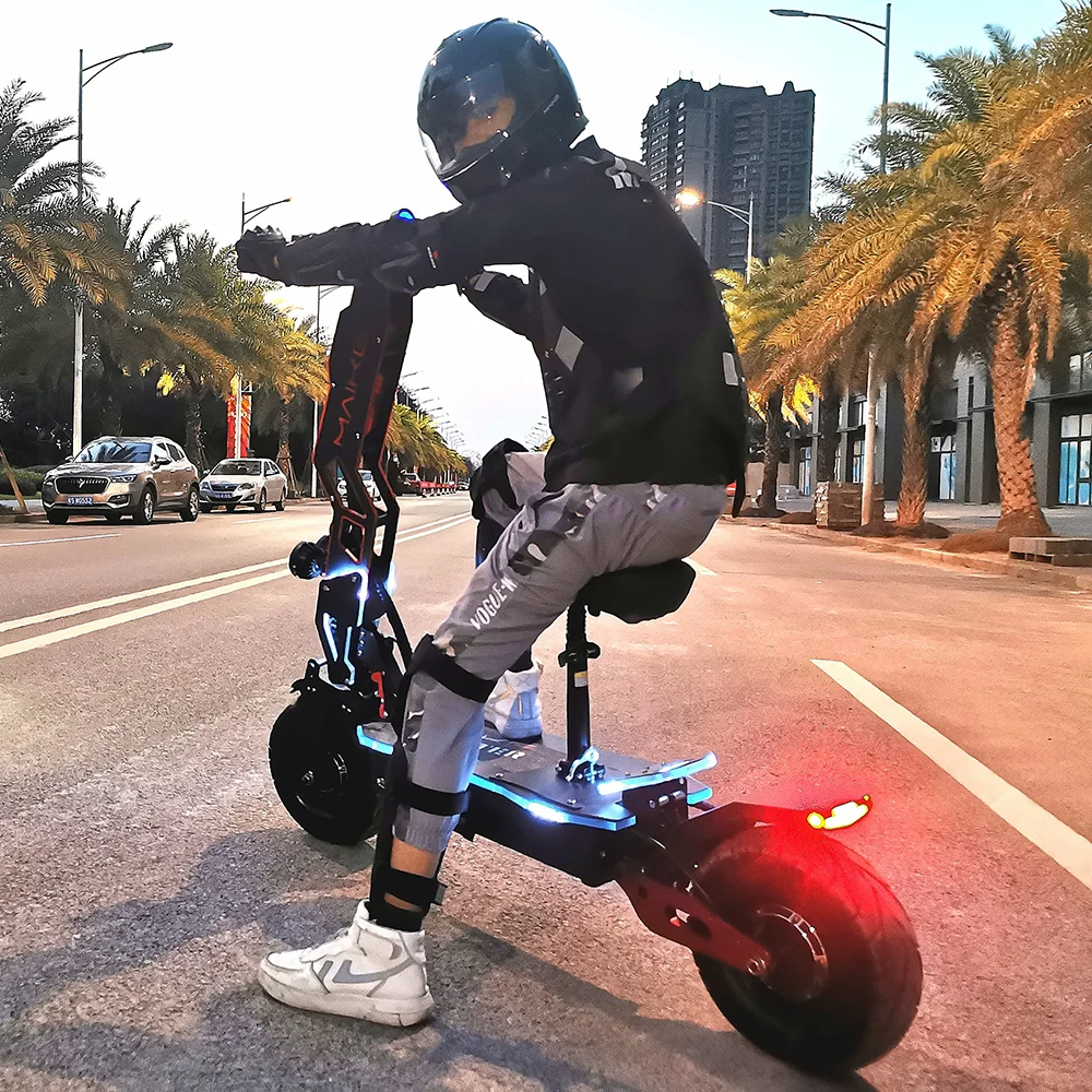Good Selling Maike MKS 60v 13 inch fat wheels 8000w dualtron 90-110kms dual motor offroad electric scooters for adults