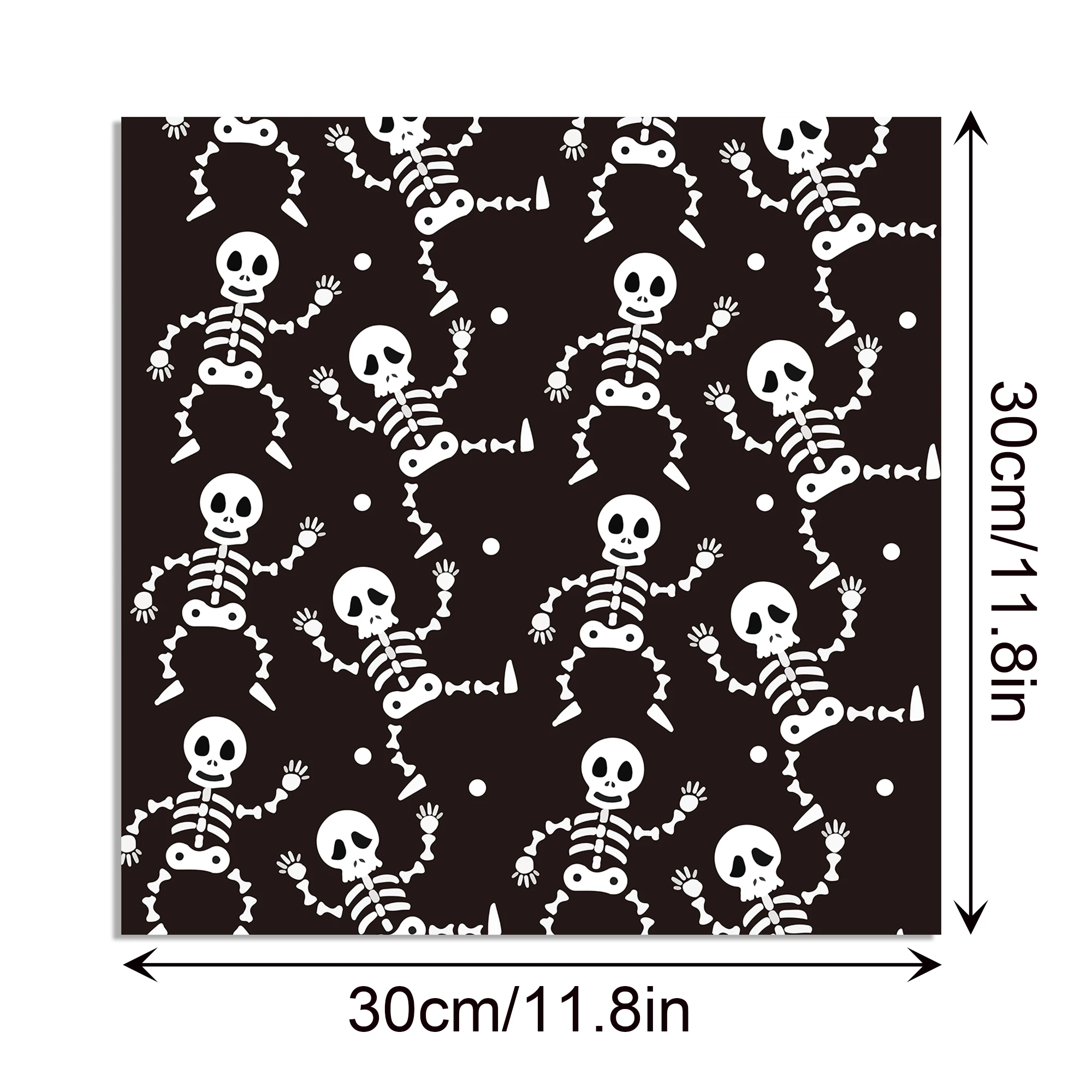 WW013 Halloween Party Black and White Bat Hand Account Material DIY Decorative Paper Scrapbook Card Making Background