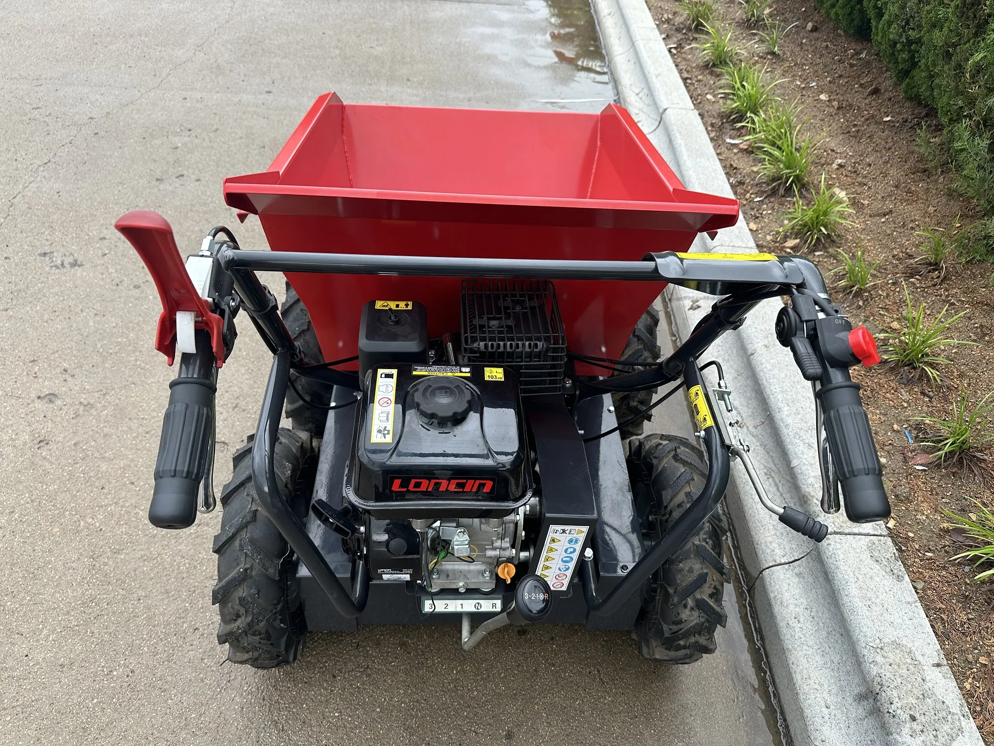 China Small wheel mini gasoline dump truck manual hydraulic tipper mini dump truck for sale