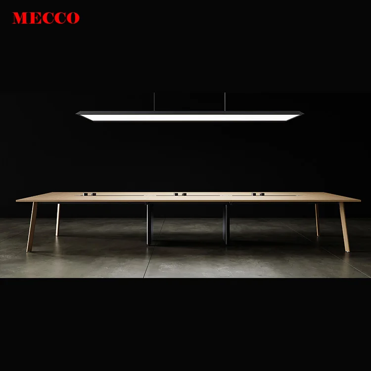 Modern Simple Conference Table Boardroom Solid Table For Conference Brown Color Wood Office Furniture Meeting Conference Table