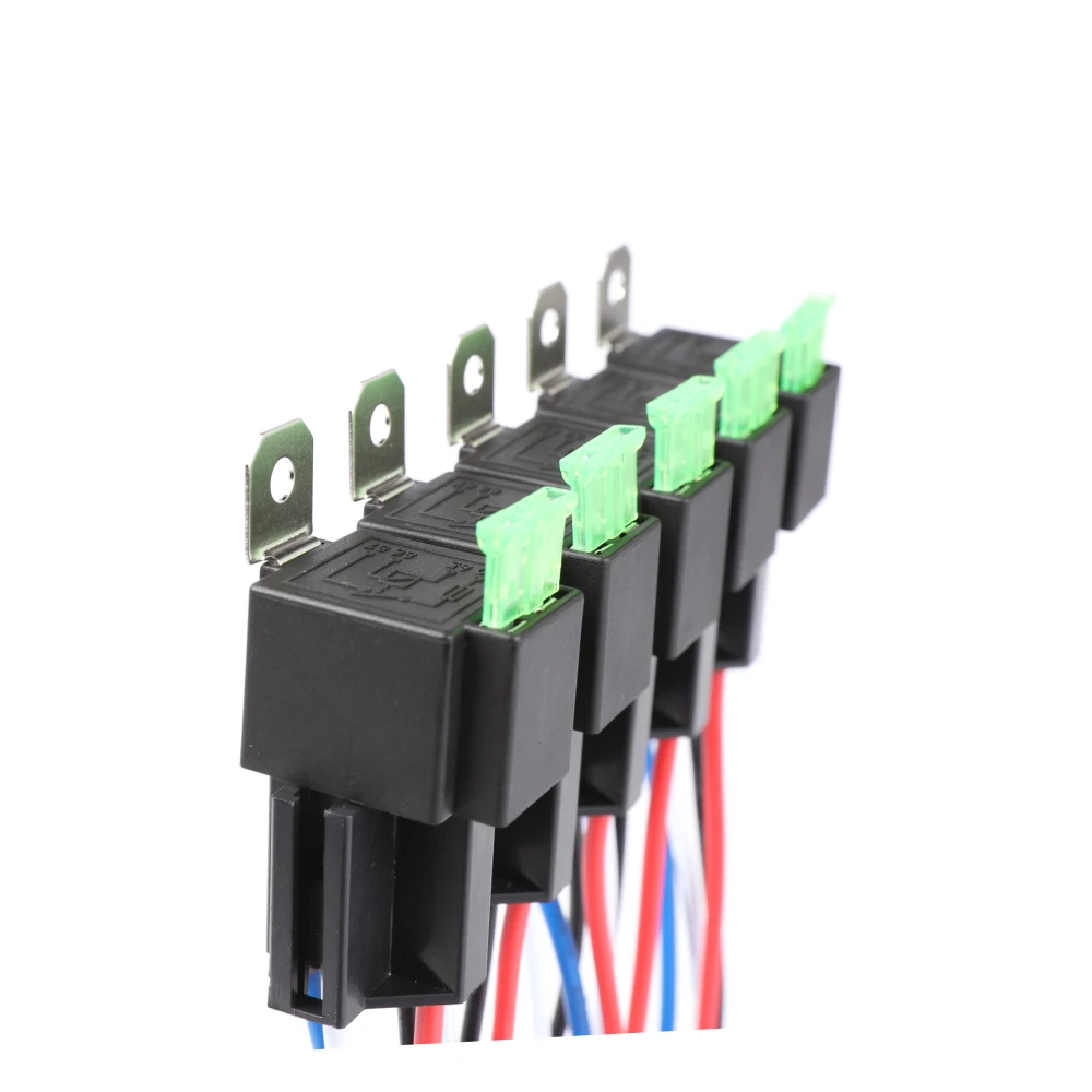 Top Quality 4Pin Wide Terminal 1NO1NC 40A Auto Relay with Fuse Blade and  Socket Auto Fuse Relay