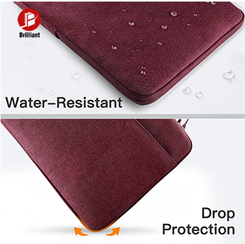 13-16 Inch Laptop Sleeve Waterproof Briefcase with Portable Handle Accessory Pocket Protective Notebook Bag For MacBook Air/Pro