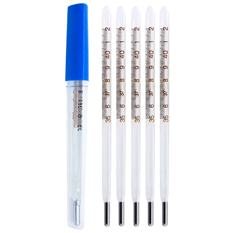 Glass Rectal Termometro Clinico De Mercurio 0.1C degree accuracy Para Oral Armpit Thermometer