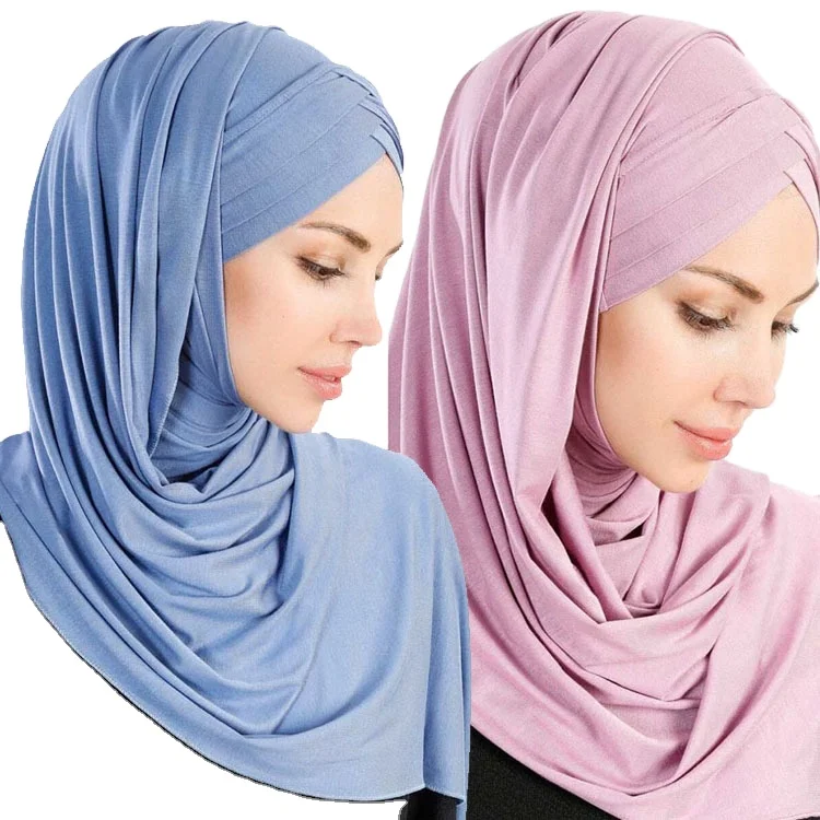2022 Newest High Quality New Fashion Beautiful Color Four layers of cross spun rayon kerchief cross scarves dubai shawls