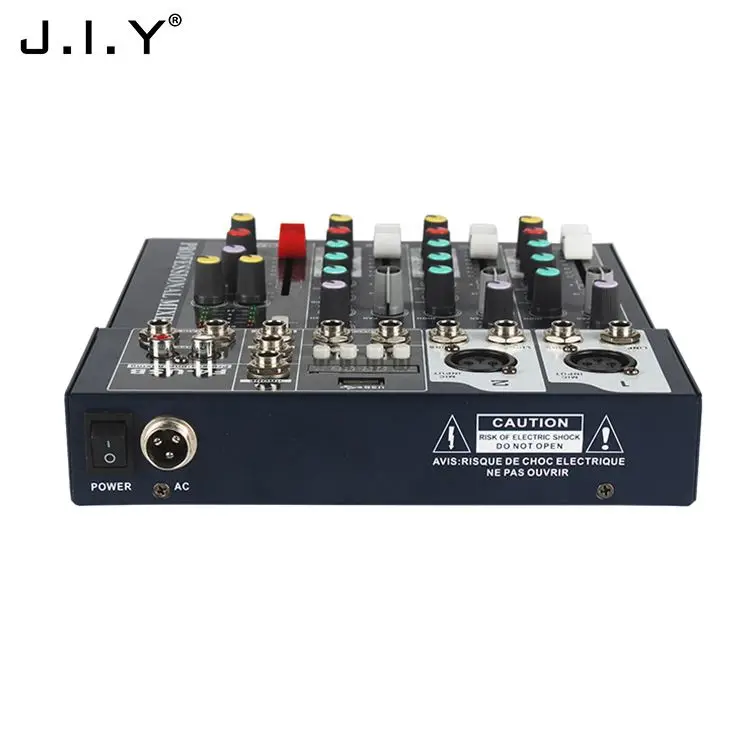 J.I.Y F4-USB Hot Selling Portable Sound Digital Mixing Console Professional Audio Mixer Made In China
