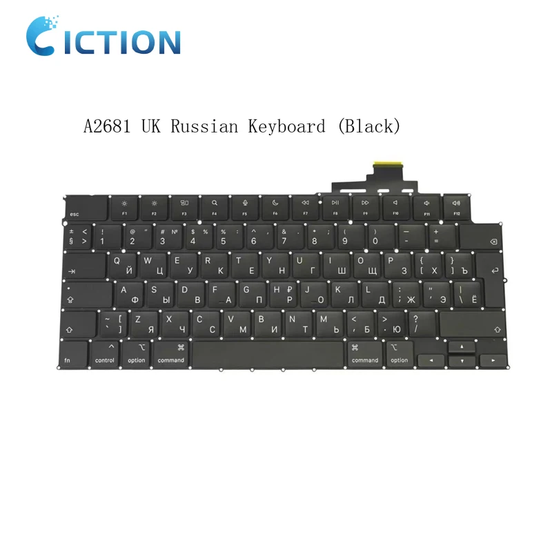 New A2681 US UK Spain Russian French Italy Arabic Germany Keyboard for Macbook Air 13.6' M2 A2681 2022 Year