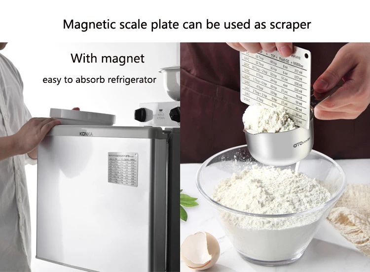 Кухонный инструмент для выпечки скребок Штабелируемая ложка из нержавеющей стали набор мерных чашек с силиконовыми захватами