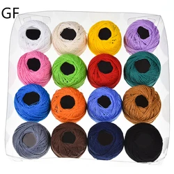 Wholesale DIY Household 16 colors Per PVC Box Embroidery thread Ball Polyester Cotton Thread For Daily Use At Home