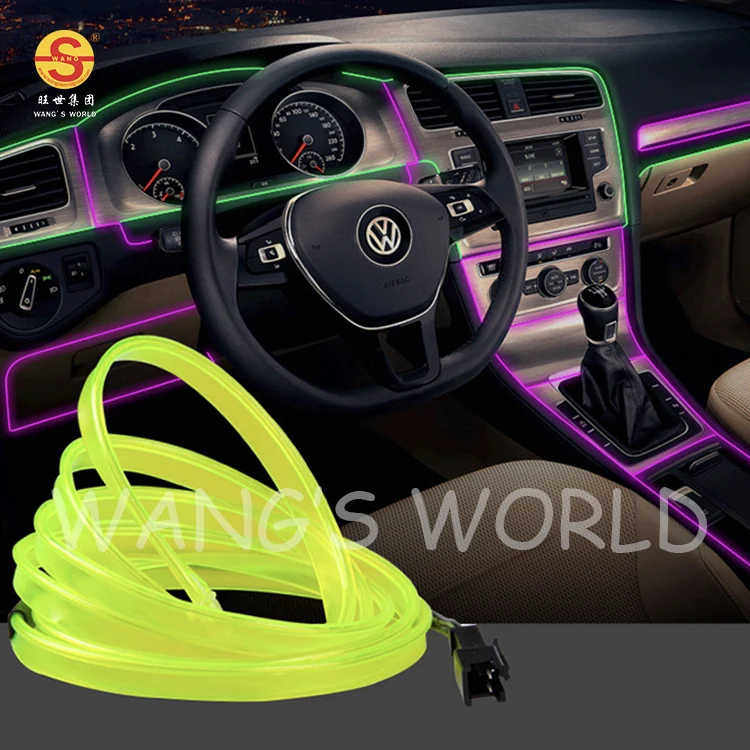 1M 3M 5M EL Wire Interior Car LED Strip Light DIY Design Glowing Neon Lights for Cars