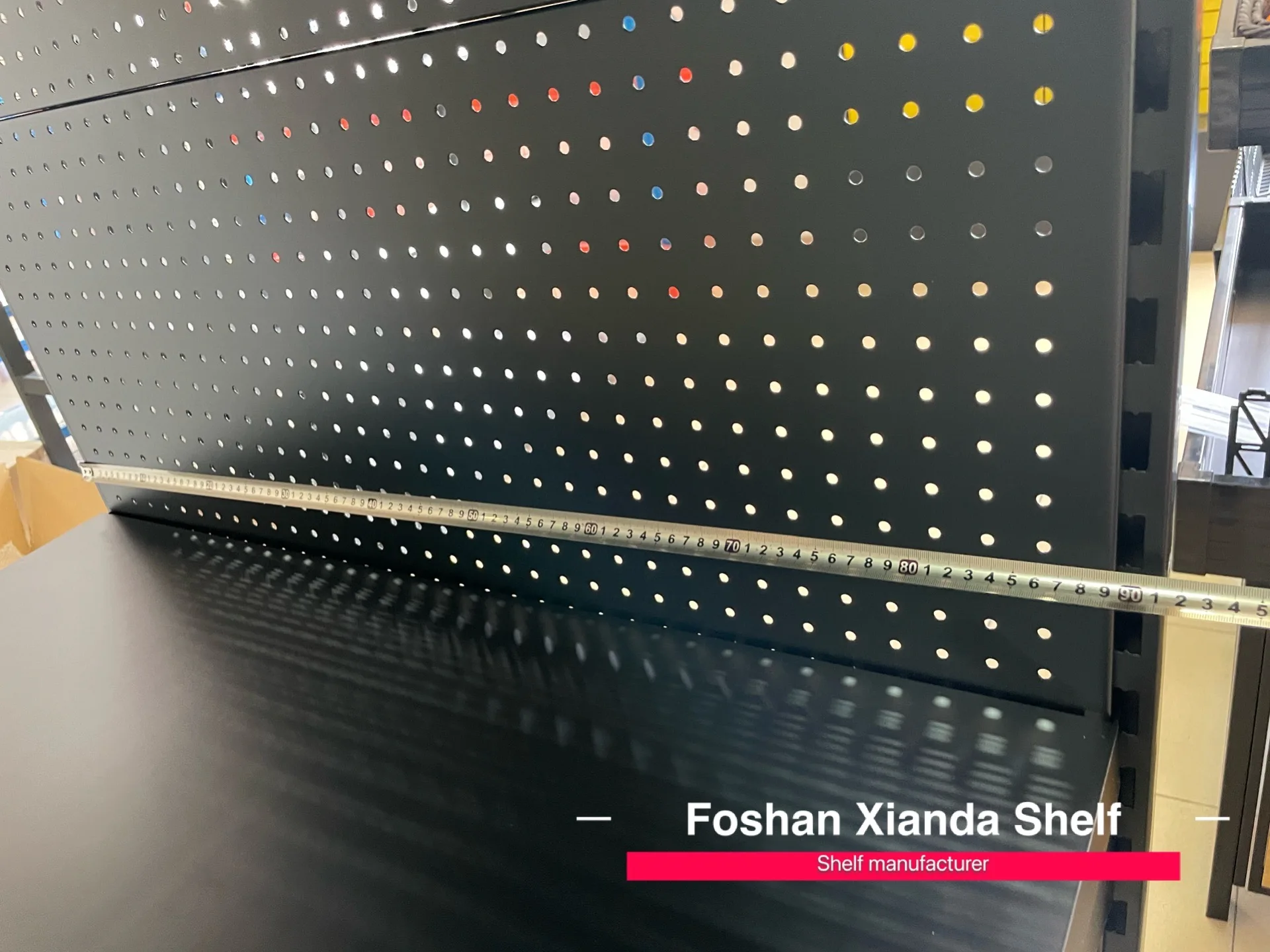 Black Metal peg board display wall tools display rack pegboard wall mount shelf