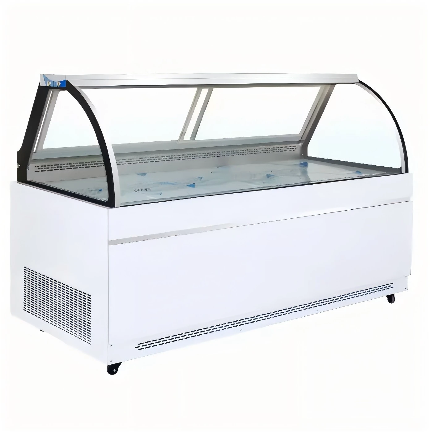 Deli Case Showcase Refrigerator Custom Curved Glass Refrigerator Display Cooler