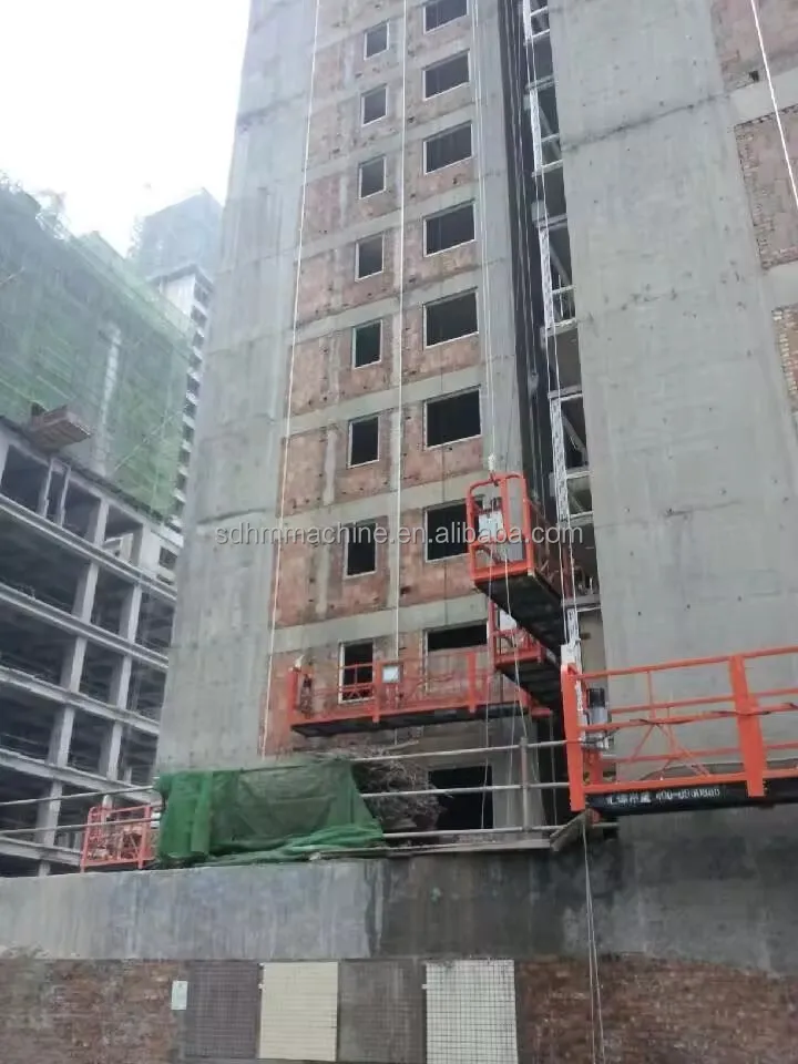 Zlp800 Zlp630 Zlp1000 Steel and Aluminium  Suspended Scaffold Work Platform Hanging Cradle