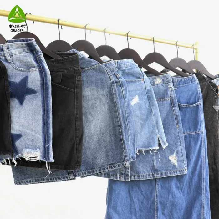 Original Second Hand Clothing Second Hand Ladies Jeans Skirt For Women Used Clothes Uk