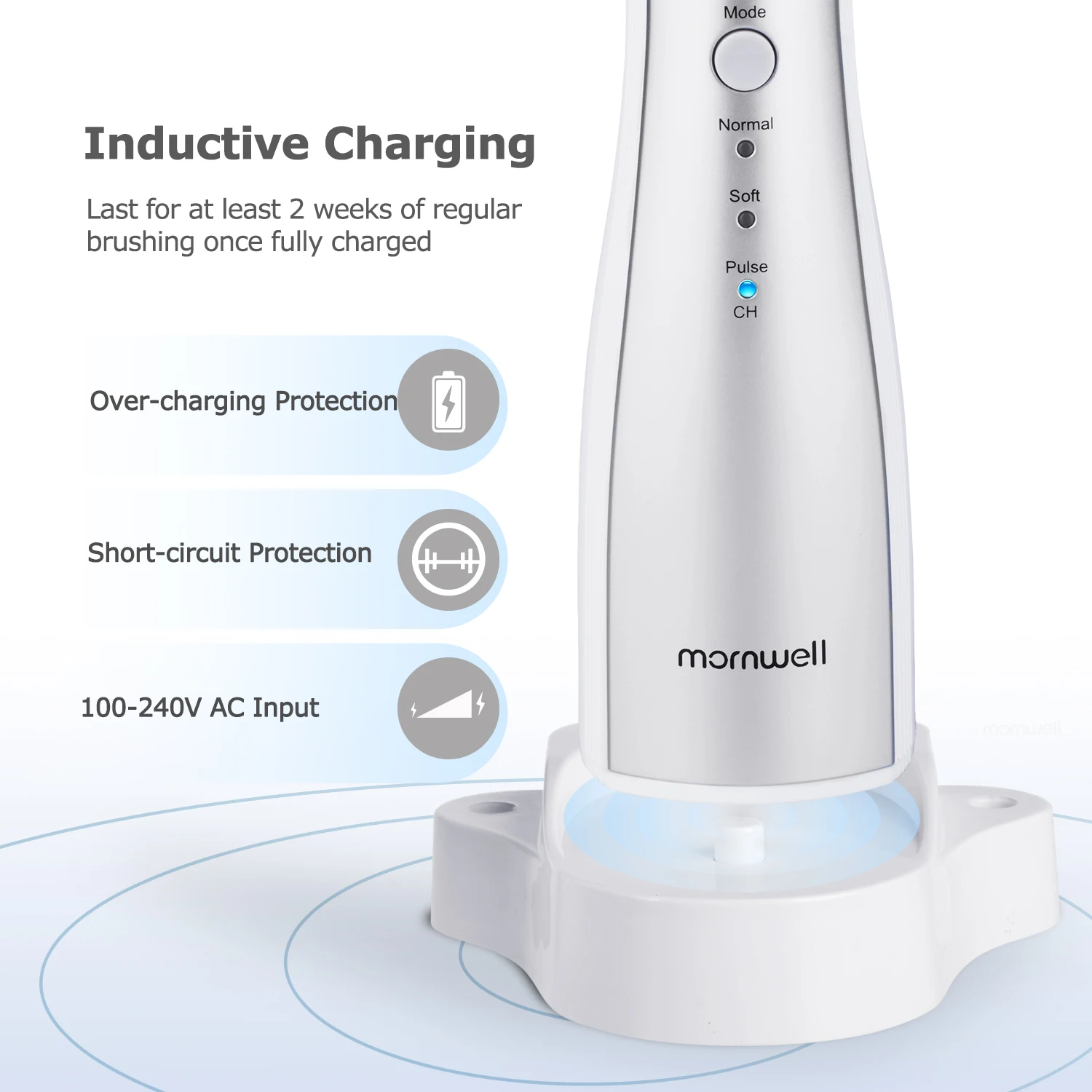 Mornwell 150ml Oral Care Appliances Portable Cordless Oral Irrigator Waterflosser Water Flosser