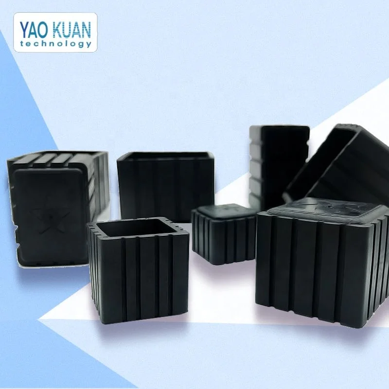 Black and white environmental protection rubber foot cover furniture table and chair leg non slip foot pad