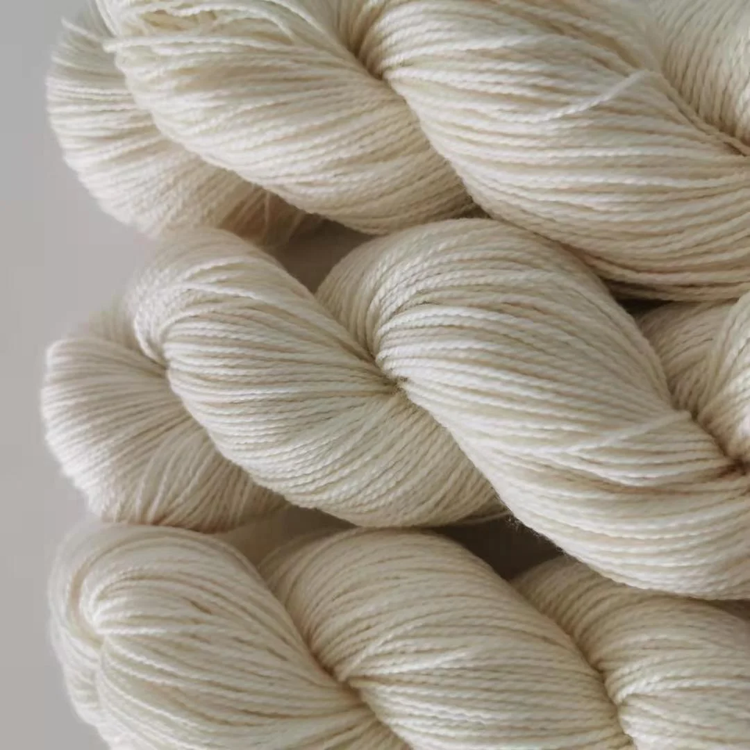 Lotus Yarns 100%Superwash Extrafine Merino Wool Yarn in Natural White Color For Hand Dye Worsted  Weight