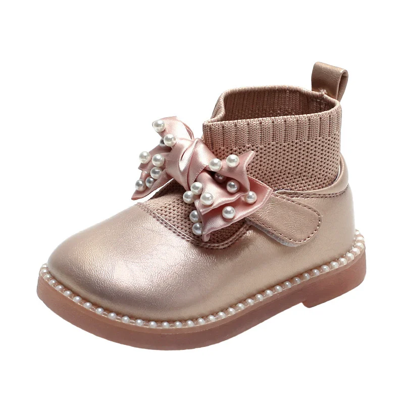 2021 Microfiber Leather Pink Breathable Soft Sole Cute Princess Designer Baby Girl Shoes