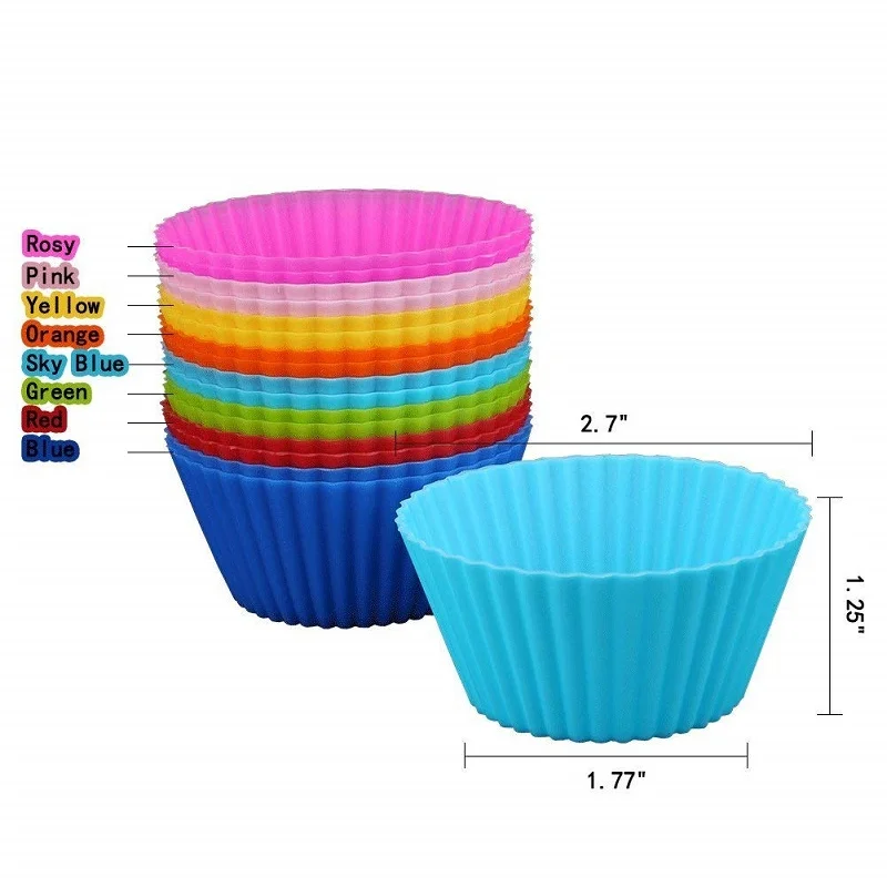 Non-Stick Baking Cake Cup Silicone Cupcake Mold / Muffin Mold
