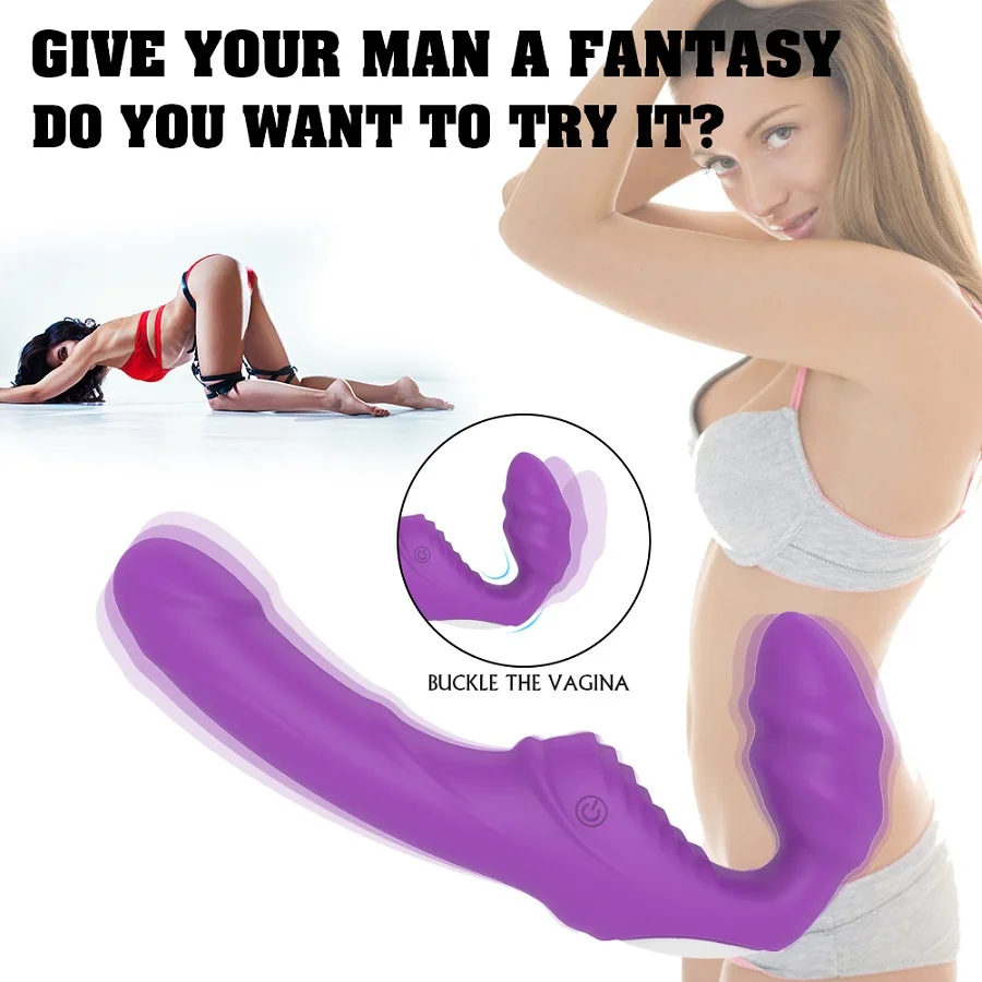 Quaige Sex Toys Silicone Double Side Dildo G Spot Anal Clitoris Vagina Sax Toys for Woman with 9 Vibration Modes